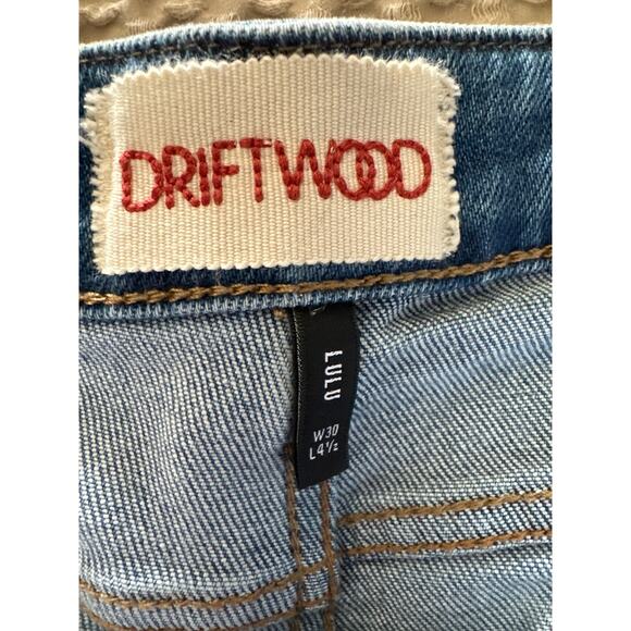 Driftwood Festival Lulu's Denim Cut Off Shorts 30" Waist 4.5" Inseam - Picture 2 of 6